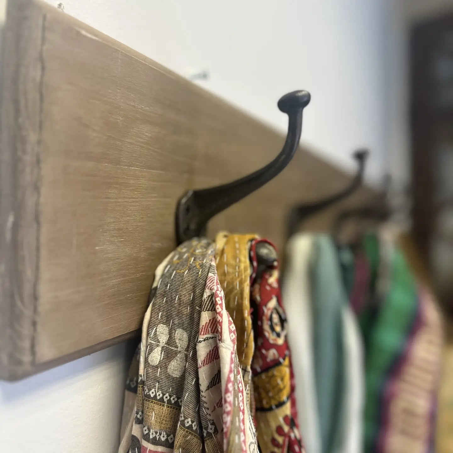 Rustic Recycled Pine Three Hooks Coat Rack