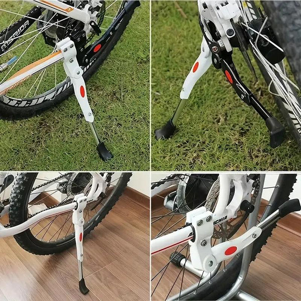 Adjustable bicycle rack, parking rack, side rack for 22, 24, 26 - inch mountain bikes