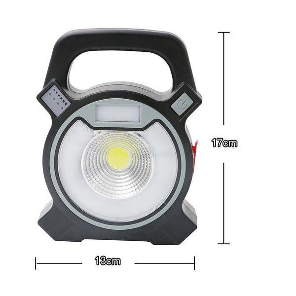 30W COB LED Portable Spotlight Searchlight USB Rechargeable Handheld Work By 18650 Portable Lantern