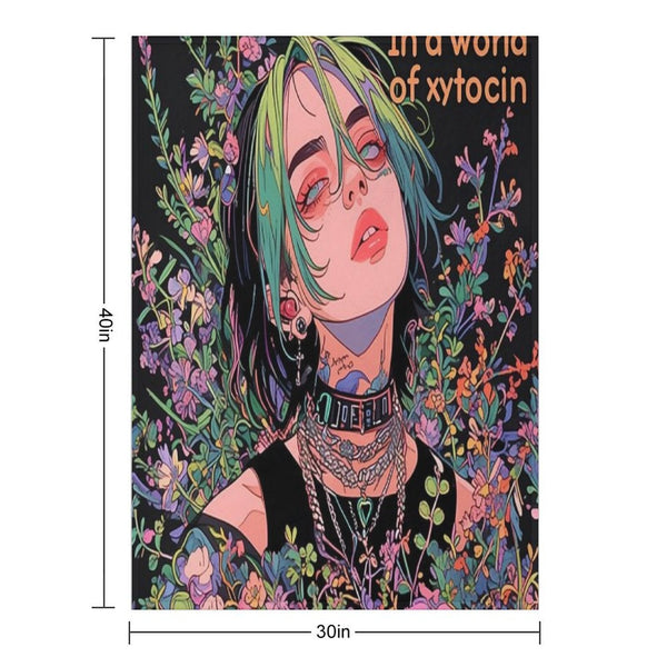 Billie's Hair Inspired Avatar Versatility Throw Blanket
