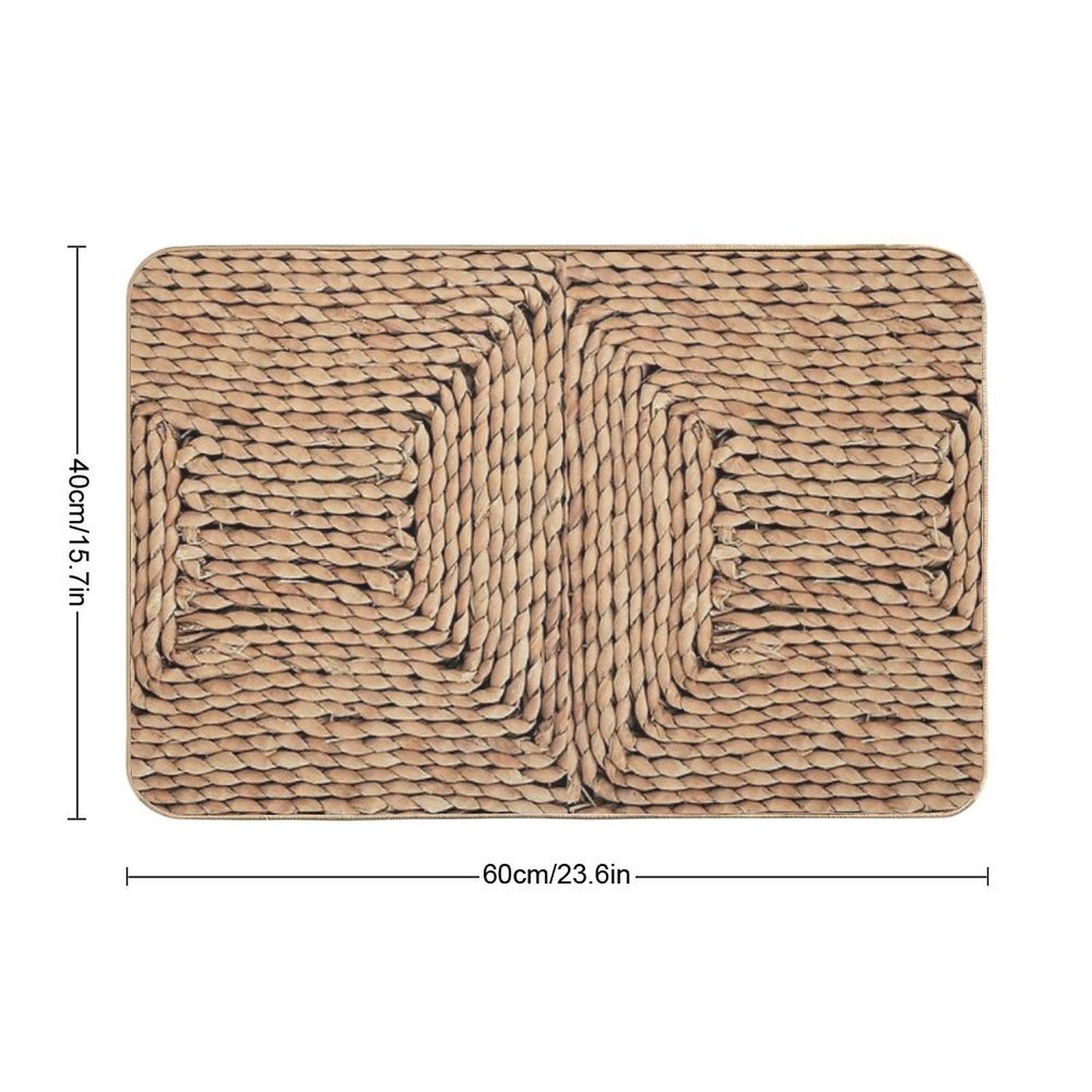 Mediterranean Rattan Bath Mat