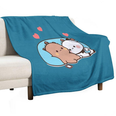 Bear And Panda Bubu Dudu Balloon Eco-conscious Throw Blanket