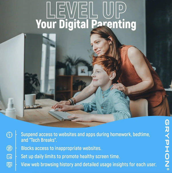 GRYPHON AX WiFi Smart Mesh Router (WiFi 6) with Parental Control System - Gifts for You 'n Me
