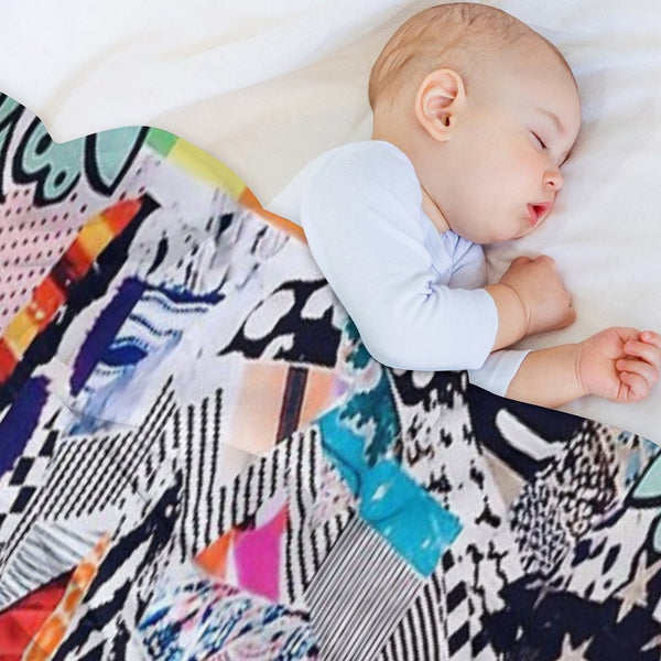 Mixed Print Uno Compact Throw Blanket