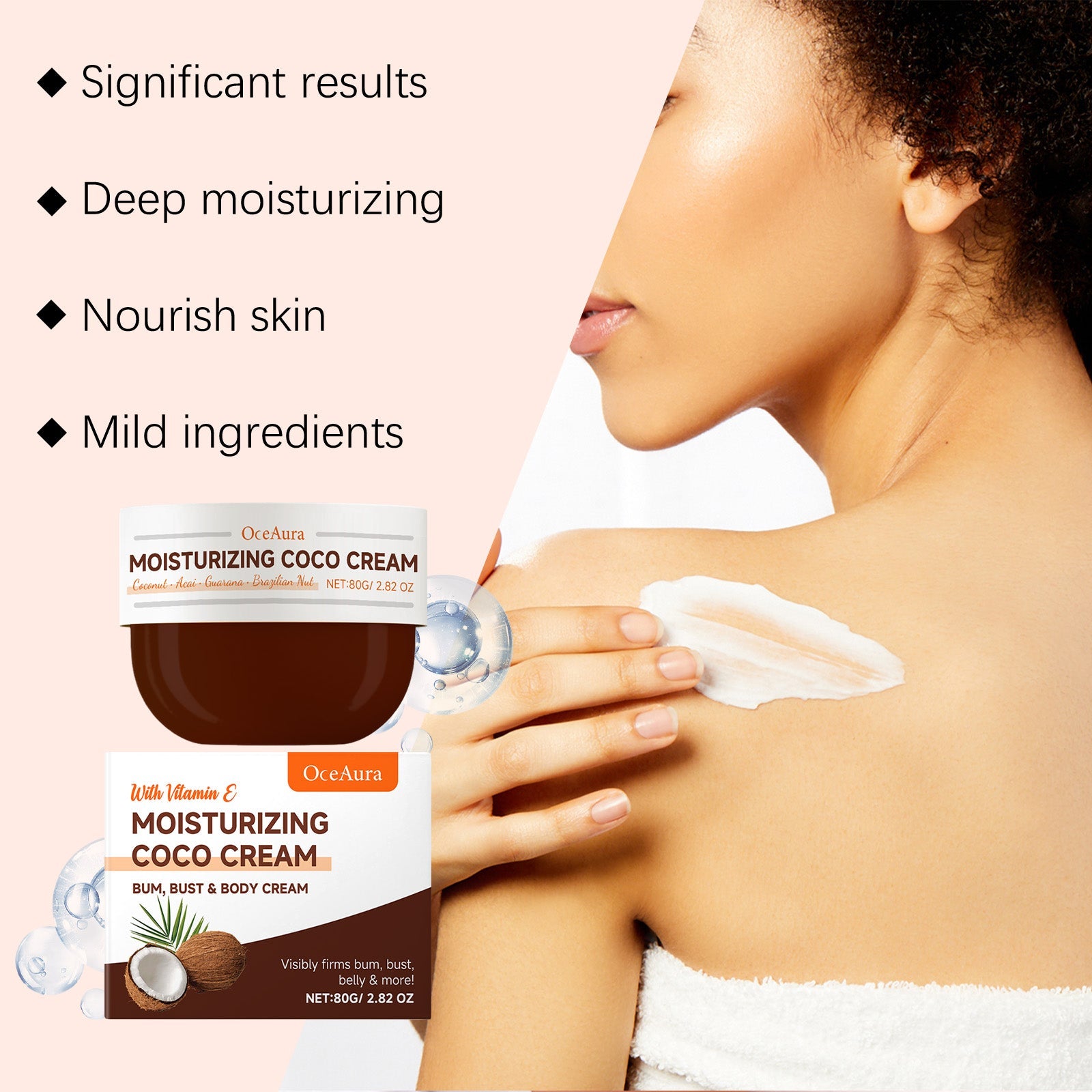 Coconut Oil Moisturizer Moisturizes Body Skin To Improve Dry Skin Elastic Moisturizing Skin Care Cream