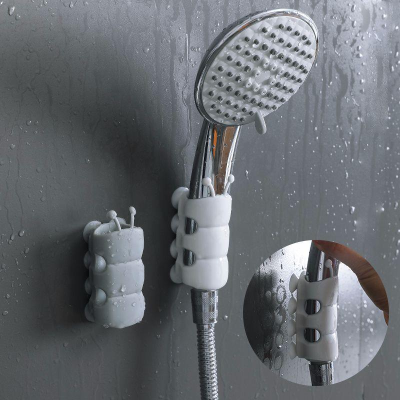 Creative Household Silicone Caterpillar Shower Bracket Non-Slip Bathroom Suction Cup Free Punch Nozzle Holder