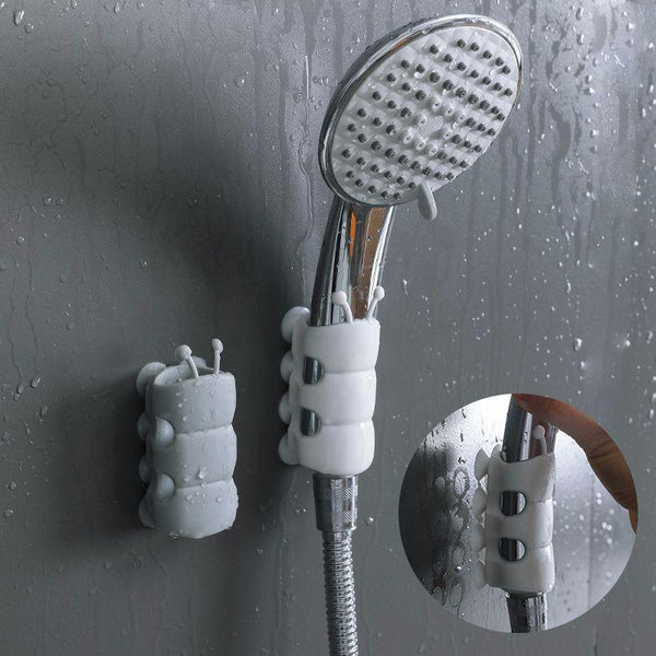 Creative Household Silicone Caterpillar Shower Bracket Non-Slip Bathroom Suction Cup Free Punch Nozzle Holder