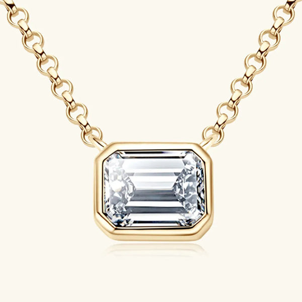 1 Carat Moissanite 925 Sterling Silver Pendant Necklace - Gifts for You 'n Me