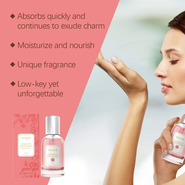 Rose Body Hair Eau De Parfum Spray Fresh And Elegant With Fragrance And Charm Perfume Spray