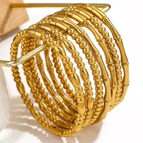 Fashion bamboo titanium steel bracelet female summer niche cold style ins stainless steel retro bamboo jewelry