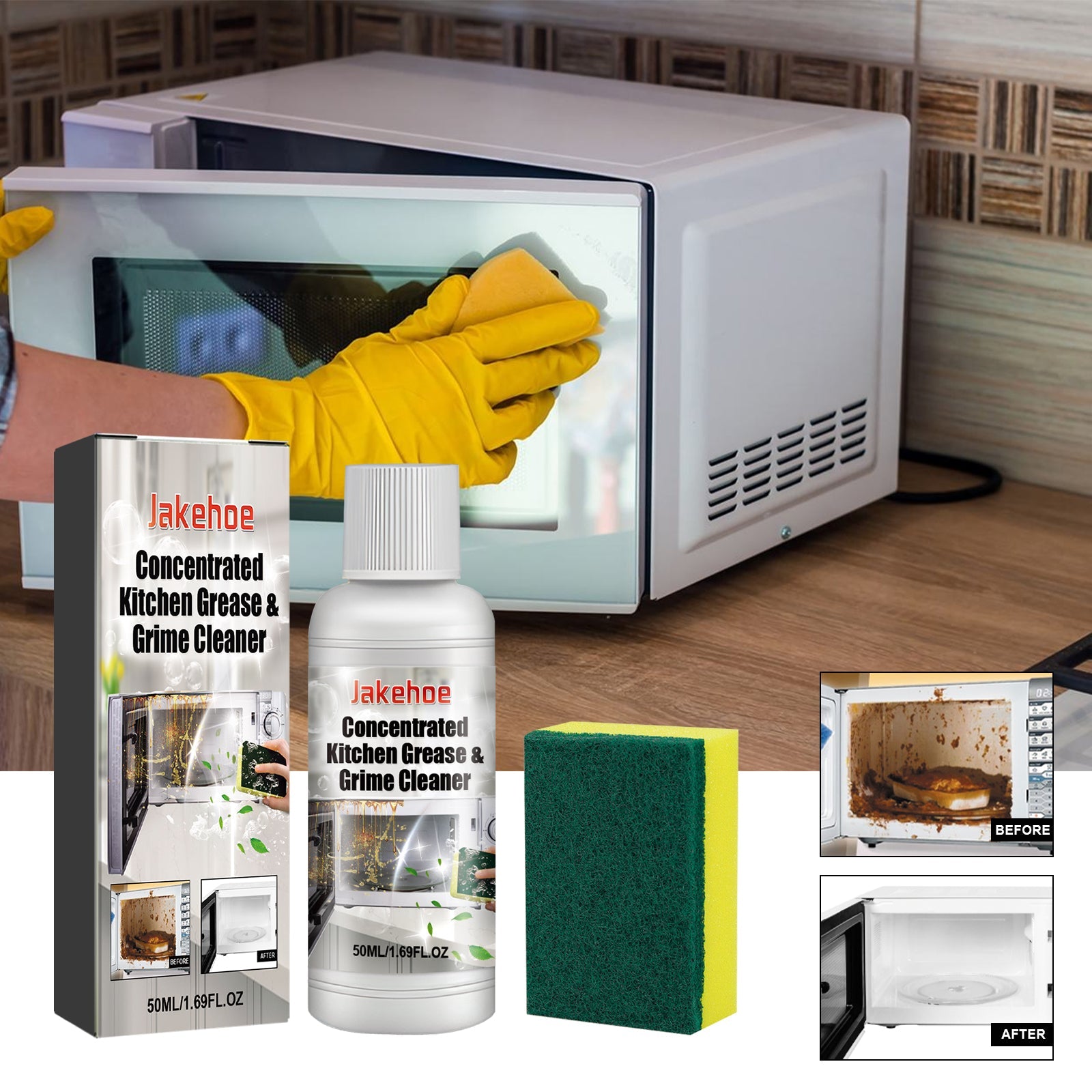 Concentrated Kitchen Greases & Grime Cleaner, Range Hood Oven Stubborn Oil Cleaning Multi-Functional Dirt Cleaner