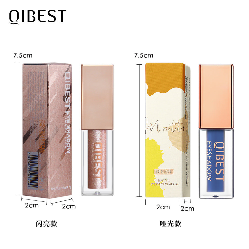 QIBEST Diamond Pearl Liquid Eye Shadow Shine Bright Eye Shadow Liquid High Gloss Eye Shadow Matte Eye Shadow Liquid