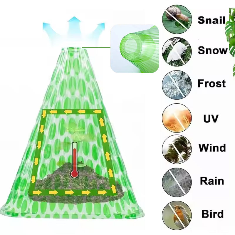 30 Reusable Square Planting Tents. Protect plants from birds, frost & snails.