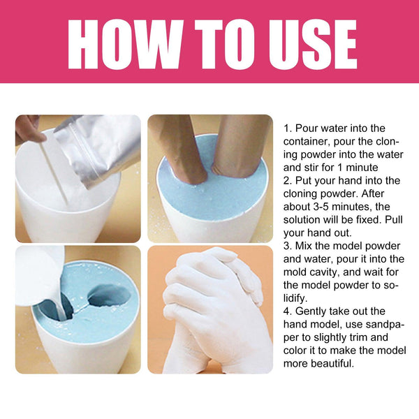 Hand Casting Kit, Three-Dimensional Hand Model Plaster Clone Model Homemade Commemorative Gift Crafts