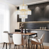 Luxury Crystal Chandelier Modern Chandeliers Lights Fixture Hanging Pendant Light Fixture for Dining Room Bedroom Living Room - Gold + Iron + Crystal