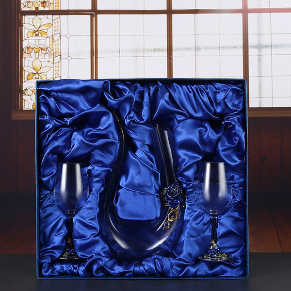 Household enamel crystal glass red wine glass goblet decanter