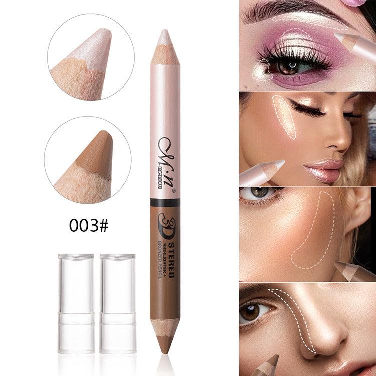 Meinuo New One-Stroke Dual-Use Double-Headed Shading Pen High-Gloss Pen Wood Can Be Sharpened
