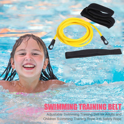 Adjustable Swim Training Resistance Elastic Belt Swimming Exerciser Safety Rope  Latex Tubes Various Specifications Styles