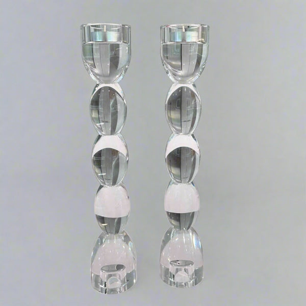 14” Oval Tealight Compatible Candlesticks