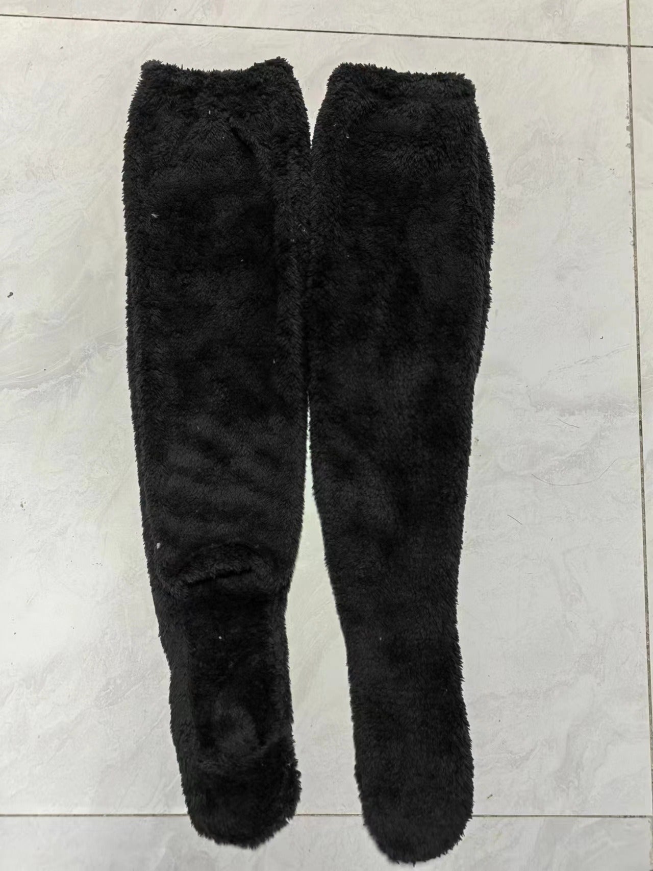 Indoor Plush Warmth Long Socks Cute Fuzzy Socks Over Knee Winter Leg Warmers Plush Sock Slippers Cozy Stocking