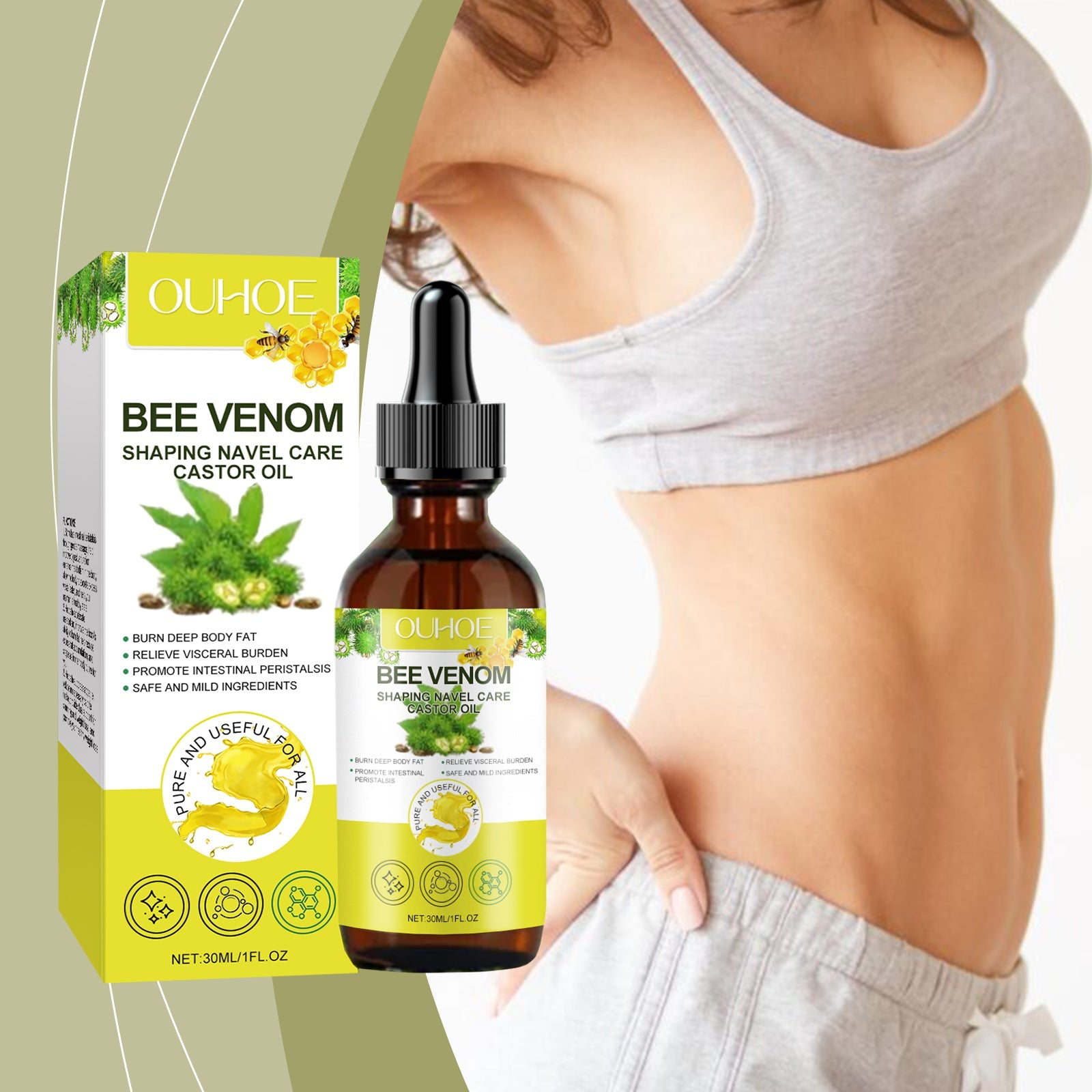 Body Massage Essence Oil Moisturizes And Tights The Curves Of The Skin, Nourishes And Tights The Skin, And Shows Off The Graceful Body