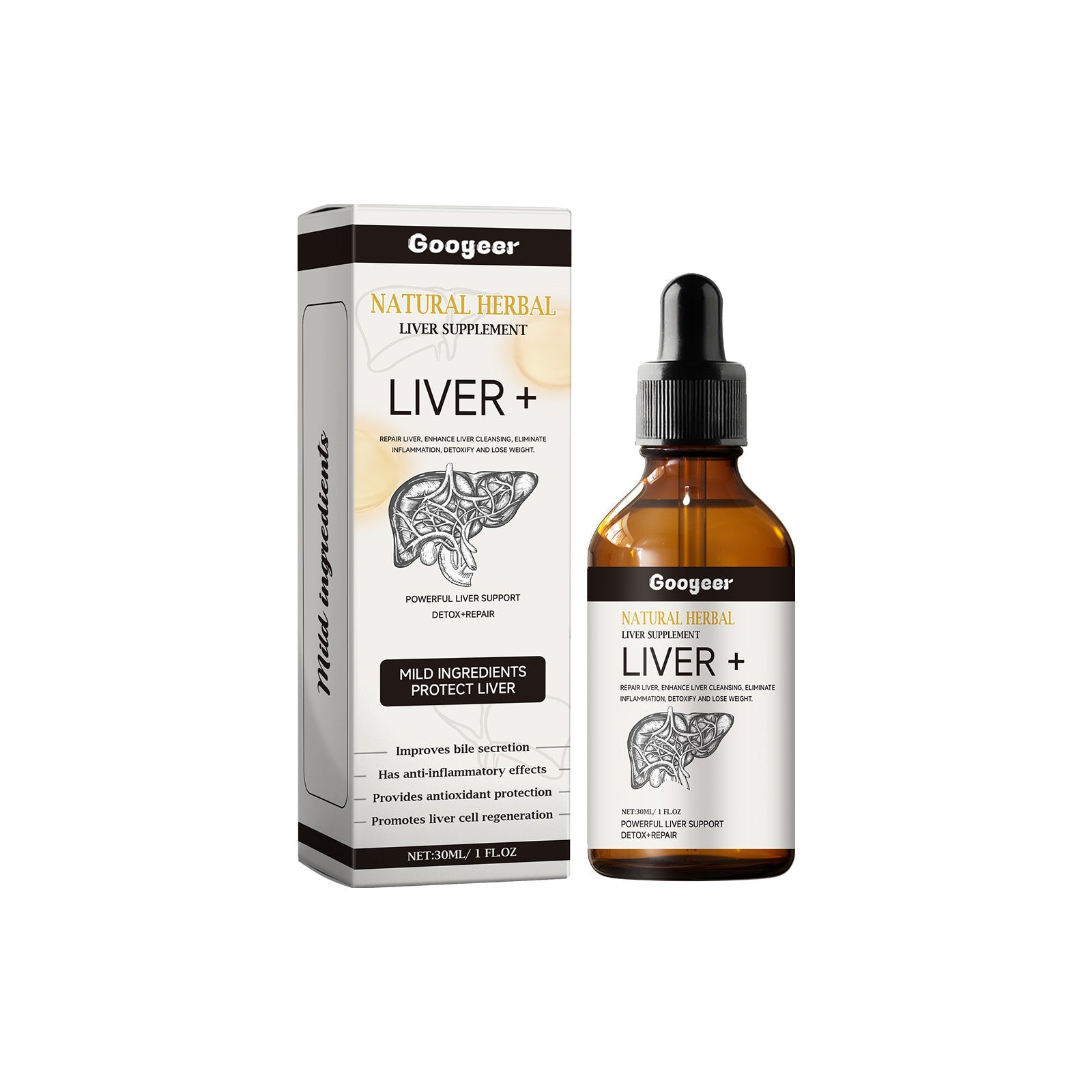 Natural Herbal Liver Supplement Body Treatment