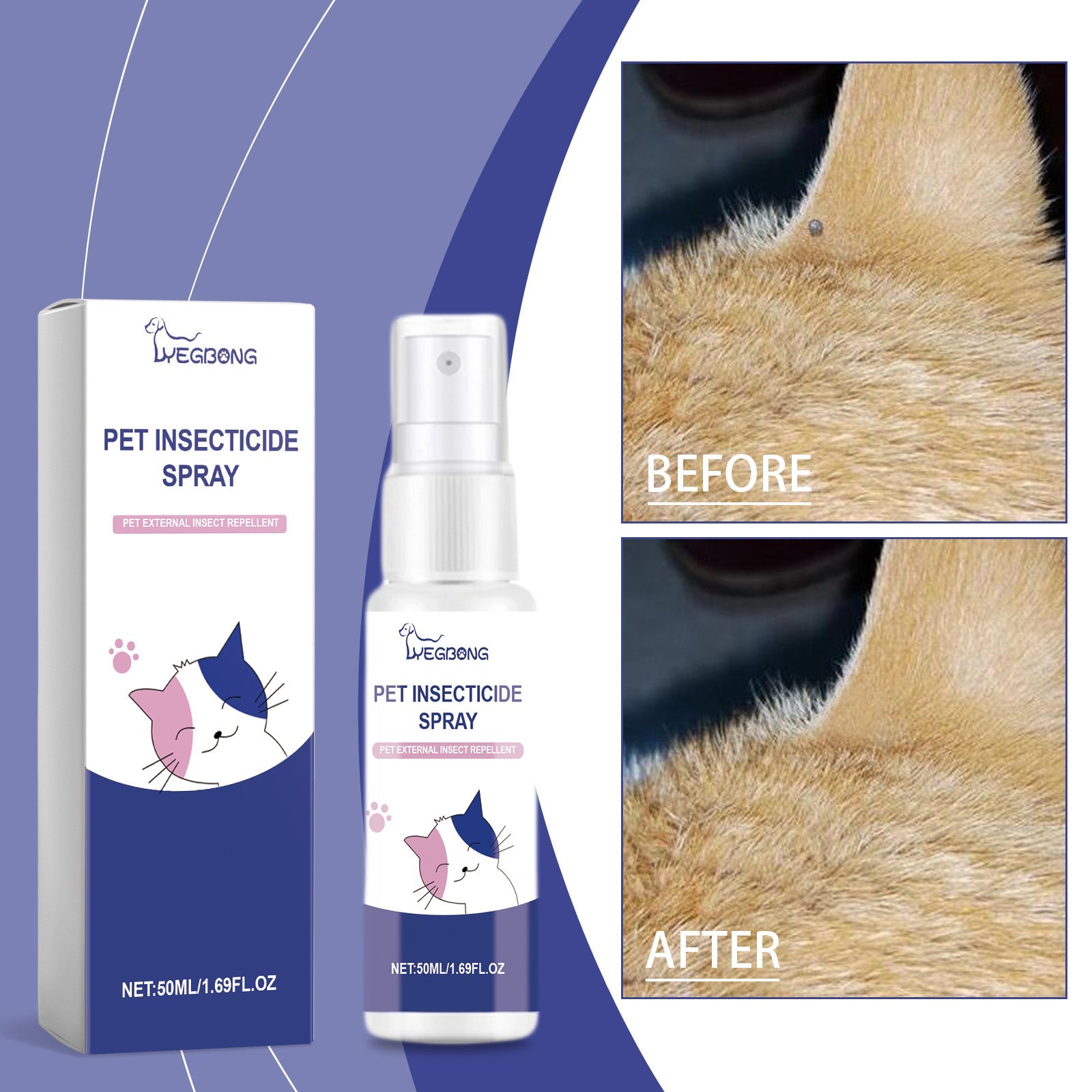Pet Deodorant Spray, Cat And Dog Flea Liquid Deodorant Body Deodorant Spray