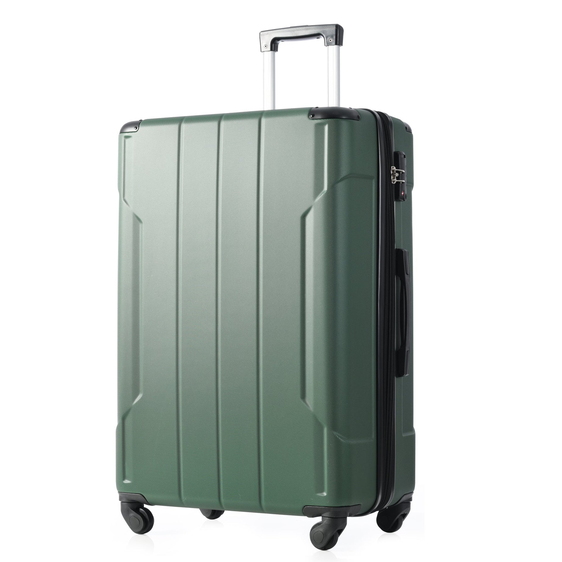 Hardshell Luggage Spinner Suitcase with TSA Lock Lightweight Expandable 28'' (Single Luggage) Green + ABS + 28 Inch