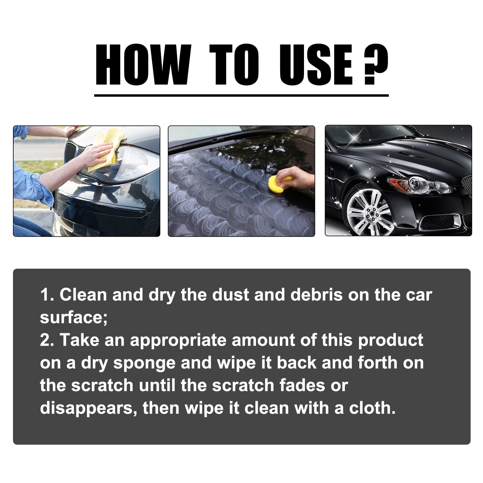 Car Scratch Removal Cream, Decontamination Dust Repair Car Paint Scratches Polishing Maintenance Refurbishment Coating Paste