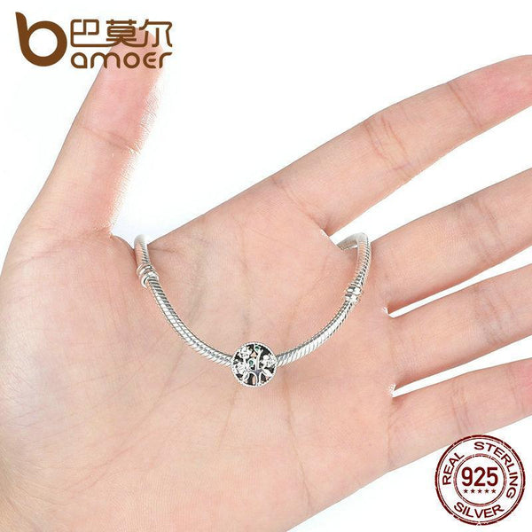 BAMOER 925 Sterling Silver Tree of Life Bead Charms fit Bracelets SCC115