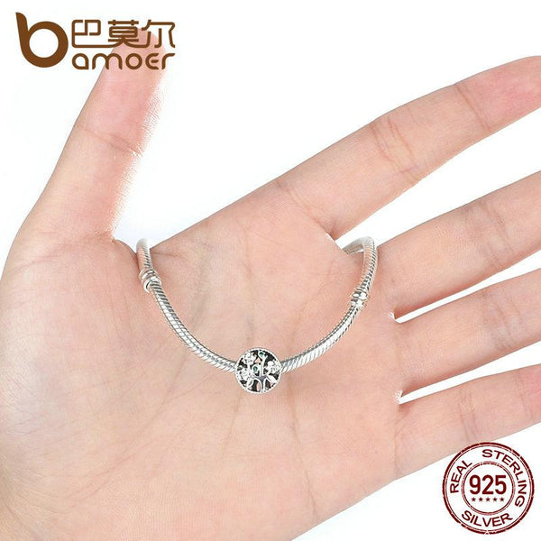 BAMOER 925 Sterling Silver Tree of Life Bead Charms fit Bracelets SCC115