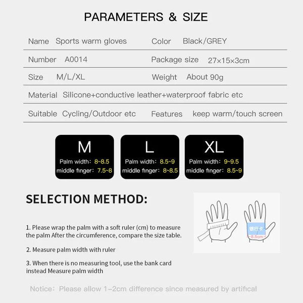 Outdoor warm cold windproof riding gloves touch screen windproof and anti-skid women's velvet full finger gloves