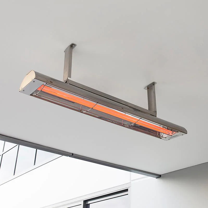 Bromic Heating - Cobalt Smart-Heat 56-Inch 6000W Dual Element 240V Electric Infrared Patio Heater - Stainless Steel - BH0610004