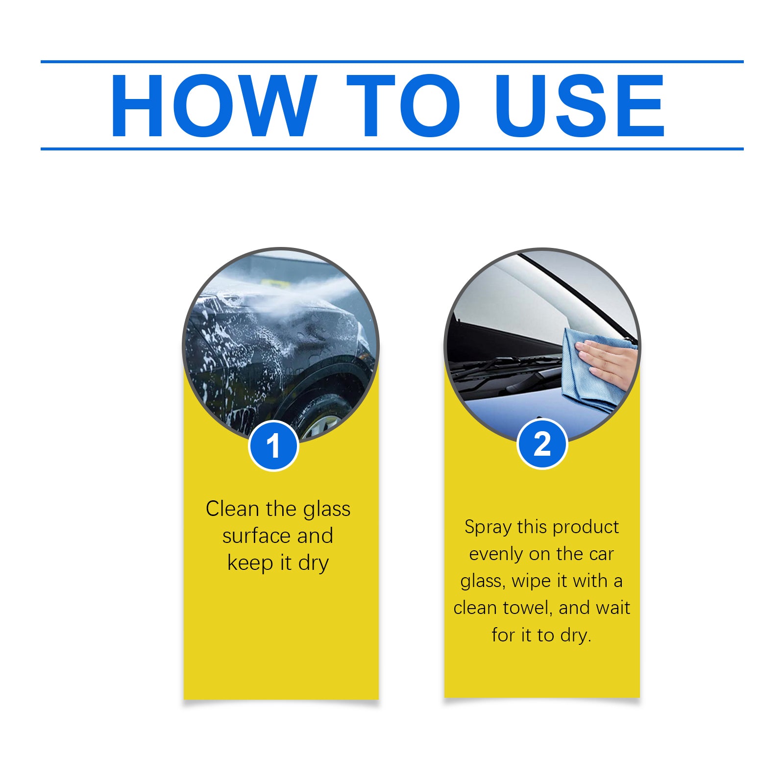 Auto Glass Cleaning Anti-Fog 2-In-1 Windshield Cleaning Brightening Oil Film Anti-Fogging Agent
