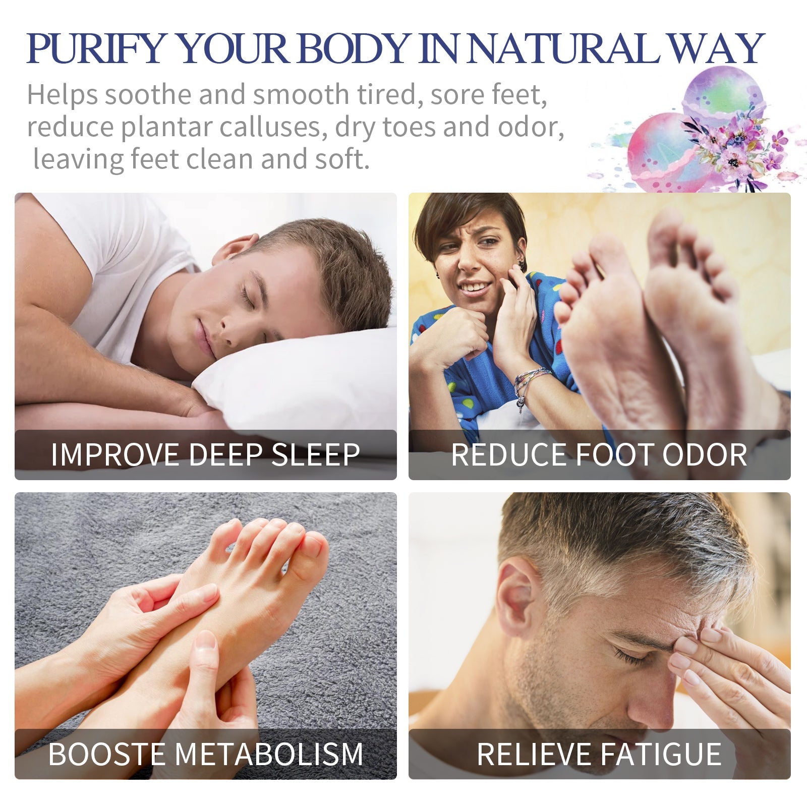 Foot Bath Ball, Repair Heel Dry Crack Skin Relief Physical Discomfort Cold Moisturizing Foot Care Ball