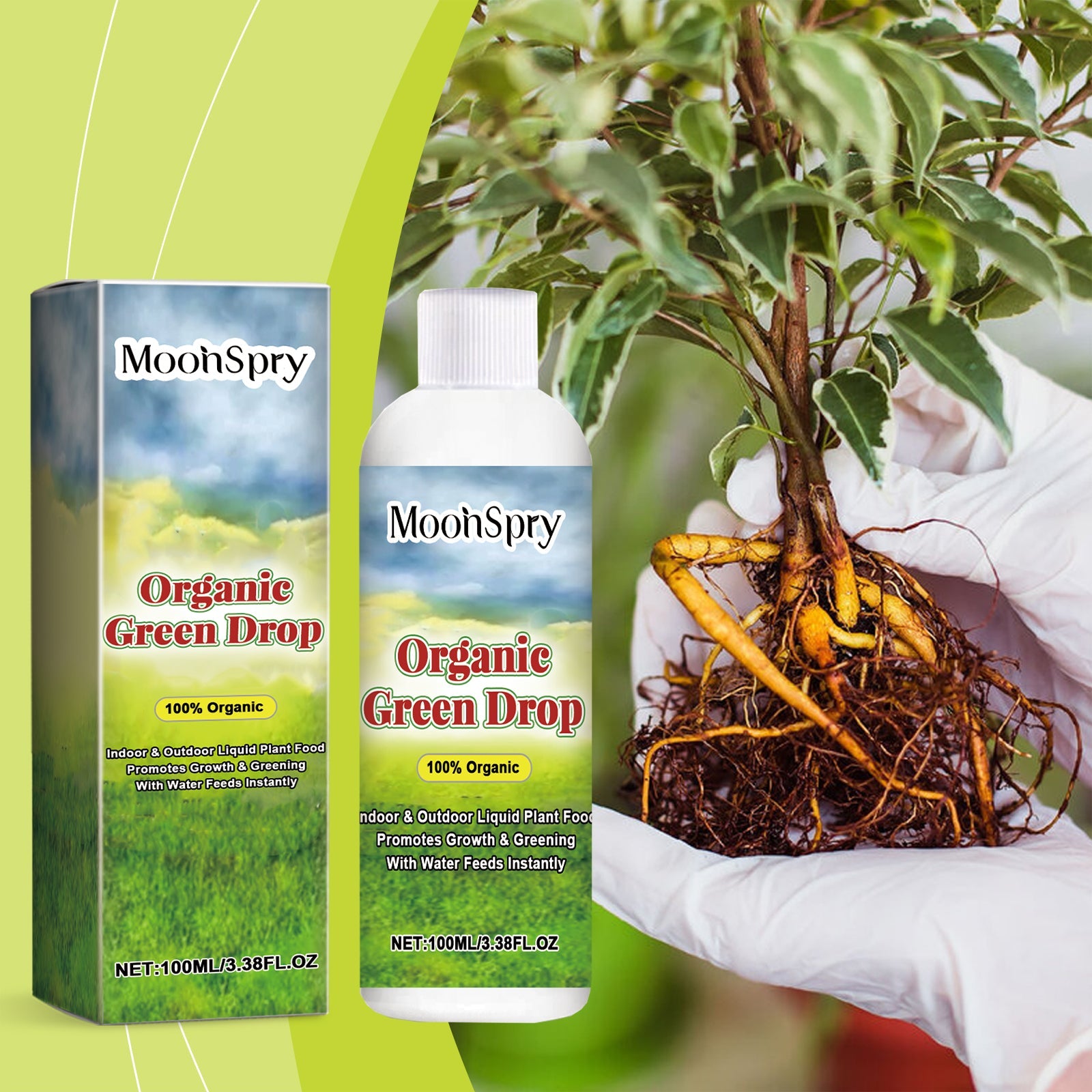 Plant growth Solution potted green leaf lawn flower plant hair root supplement fertilizer nutrient solution