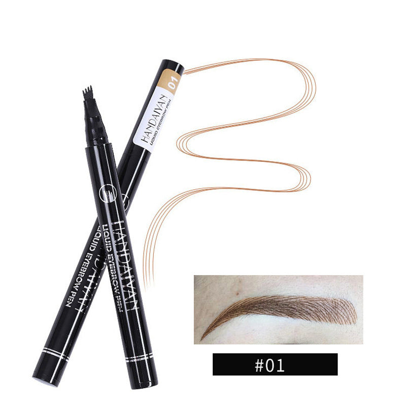 Four Head Eyebrow Pencil Liquid Eyebrow Pencil Very Fine Micro Carving Eyebrow Pencil Waterproof And Durable