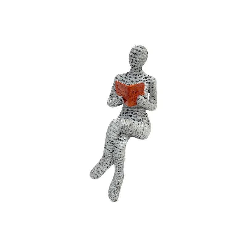 Home Furnishings Leisure Reading Girl Carving Design Resin Crafts Home Furnishings Living Room Bedroom Ornaments
