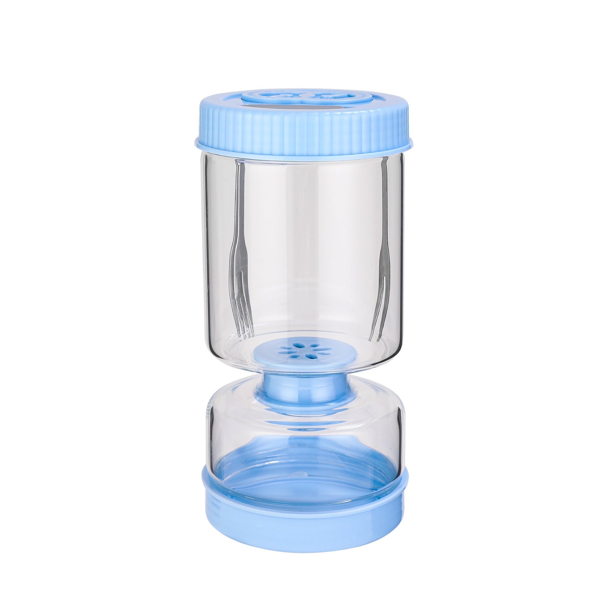 Circular Fifth Generation Dry-Wet Separation Pickle Jar: Sand Timer Glass Container