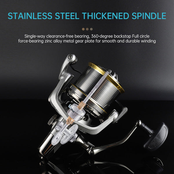 17+1BB 8000-14000 Series Aluminum Alloy Spool Fishing Reel, 4.8:1 Gear Ratio, Durable Long Casting for Baitcasting