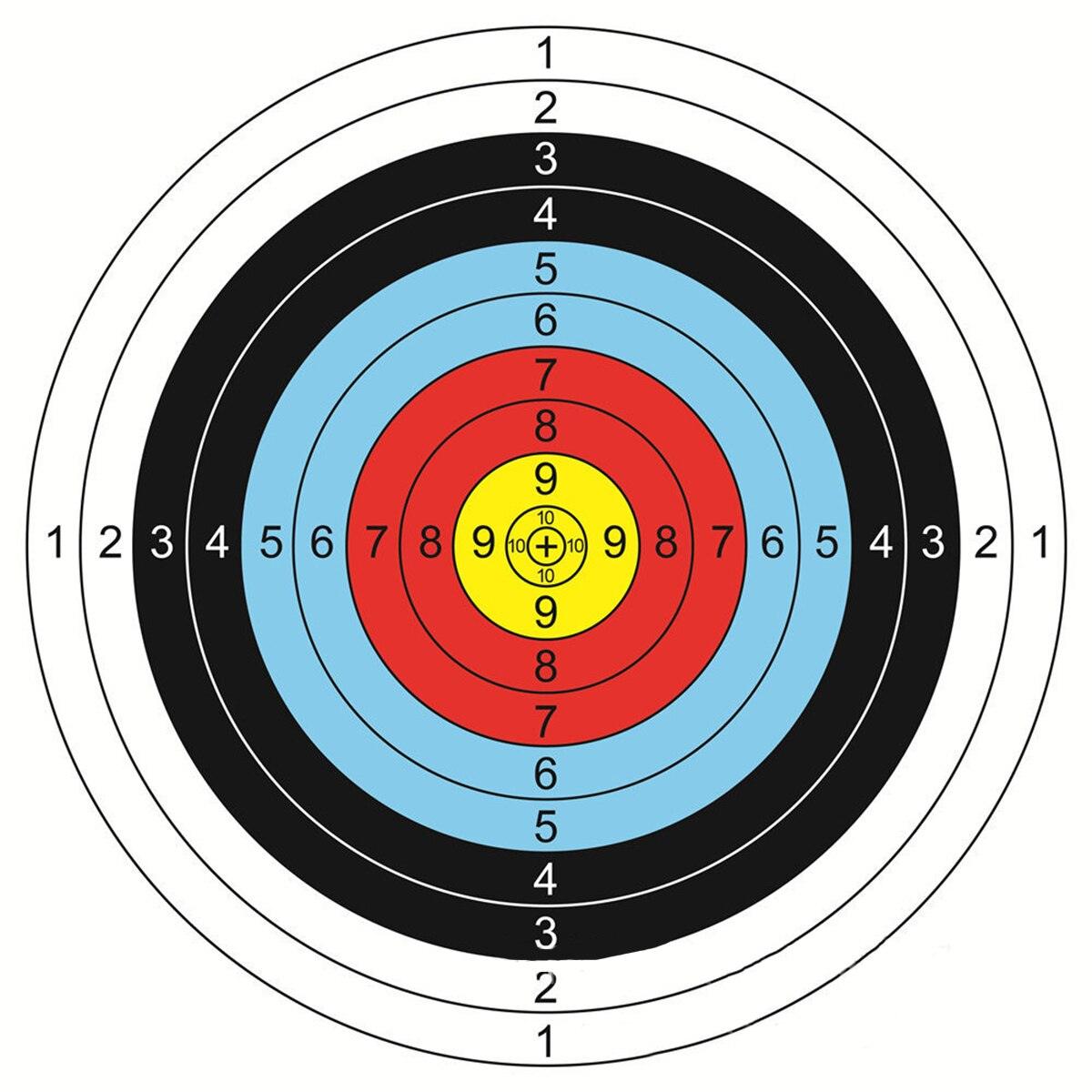 New 30pcs 40*40 cm Archery Shooting Target Paper Bow Hunting Archery Kit Standard Full Ring Single Spot Shooting Training Paper