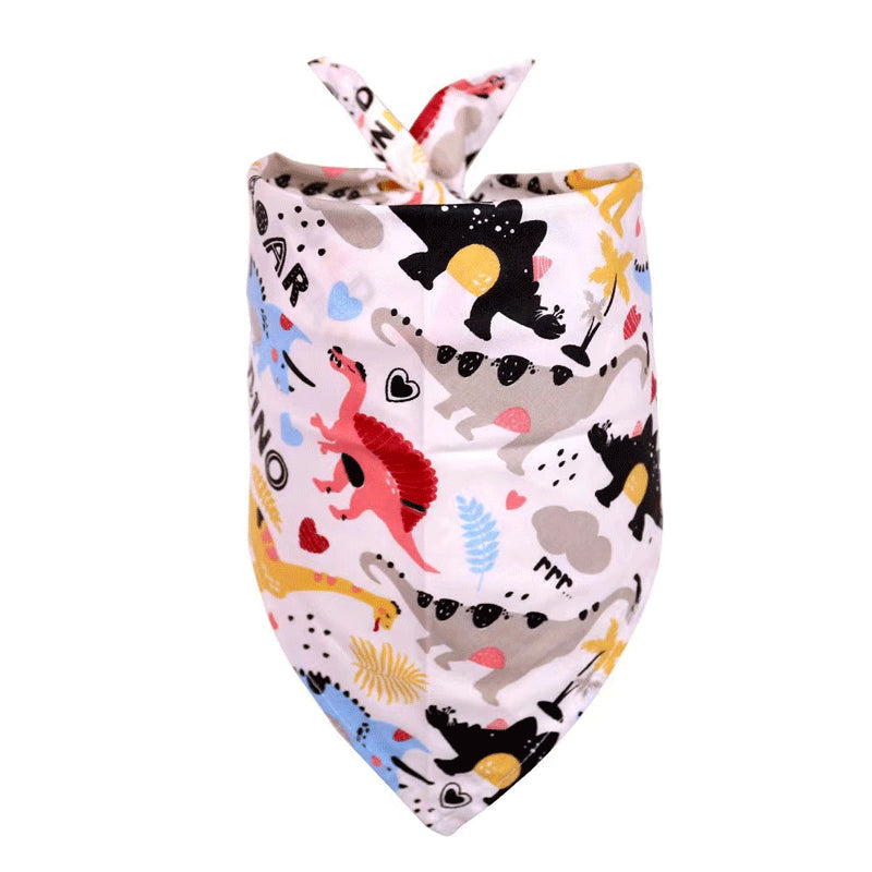 Pet Accessories Summer Pet Drool Towel Fruit Style Pet Scarf Pure Cotton Dog Triangle Scarf