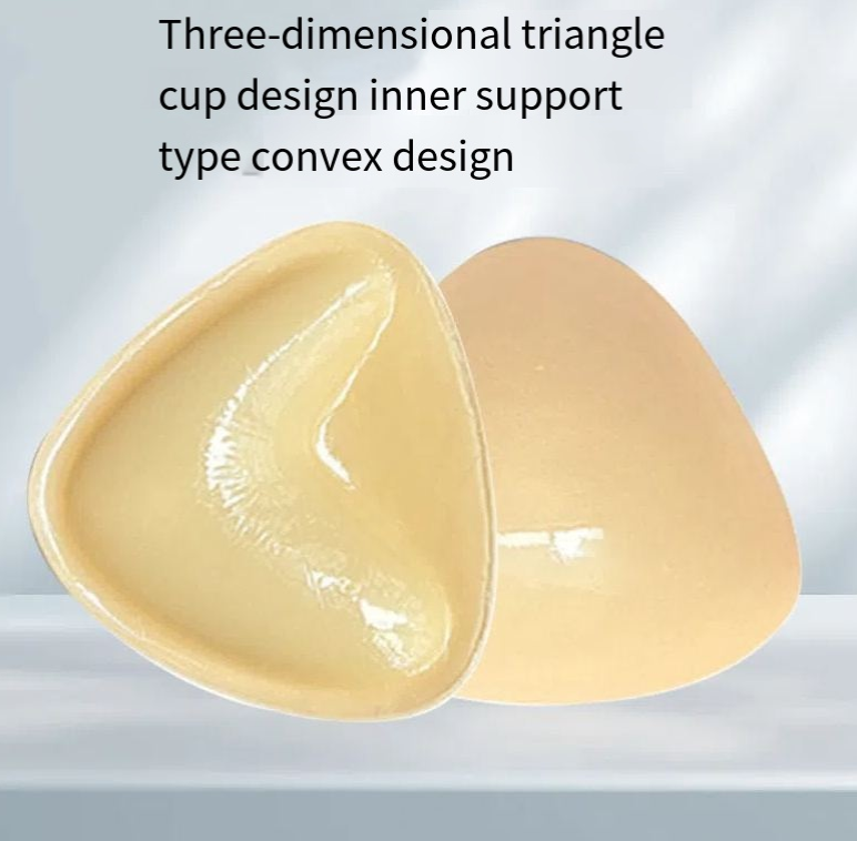 Triangle V-shaped thickened sponge chest patch small chest display large female double-sided self-adhesive chest pad
