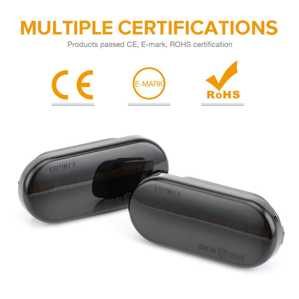 2pieces Led Dynamic Side Marker Turn Signal Light For Volkswagen VW Bora Golf 3 4 Passat 3BG Polo SB6 SEAT Ibiza Leon Skoda Ford