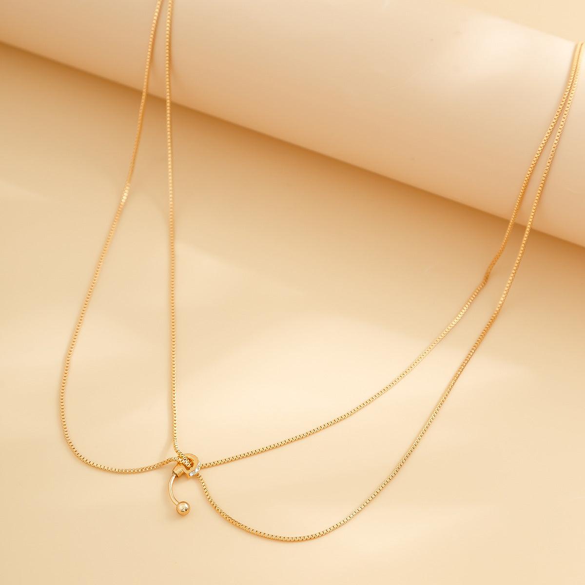 Thin chain belly button waist decoration body chain double-layer metal wind versatile waist chain