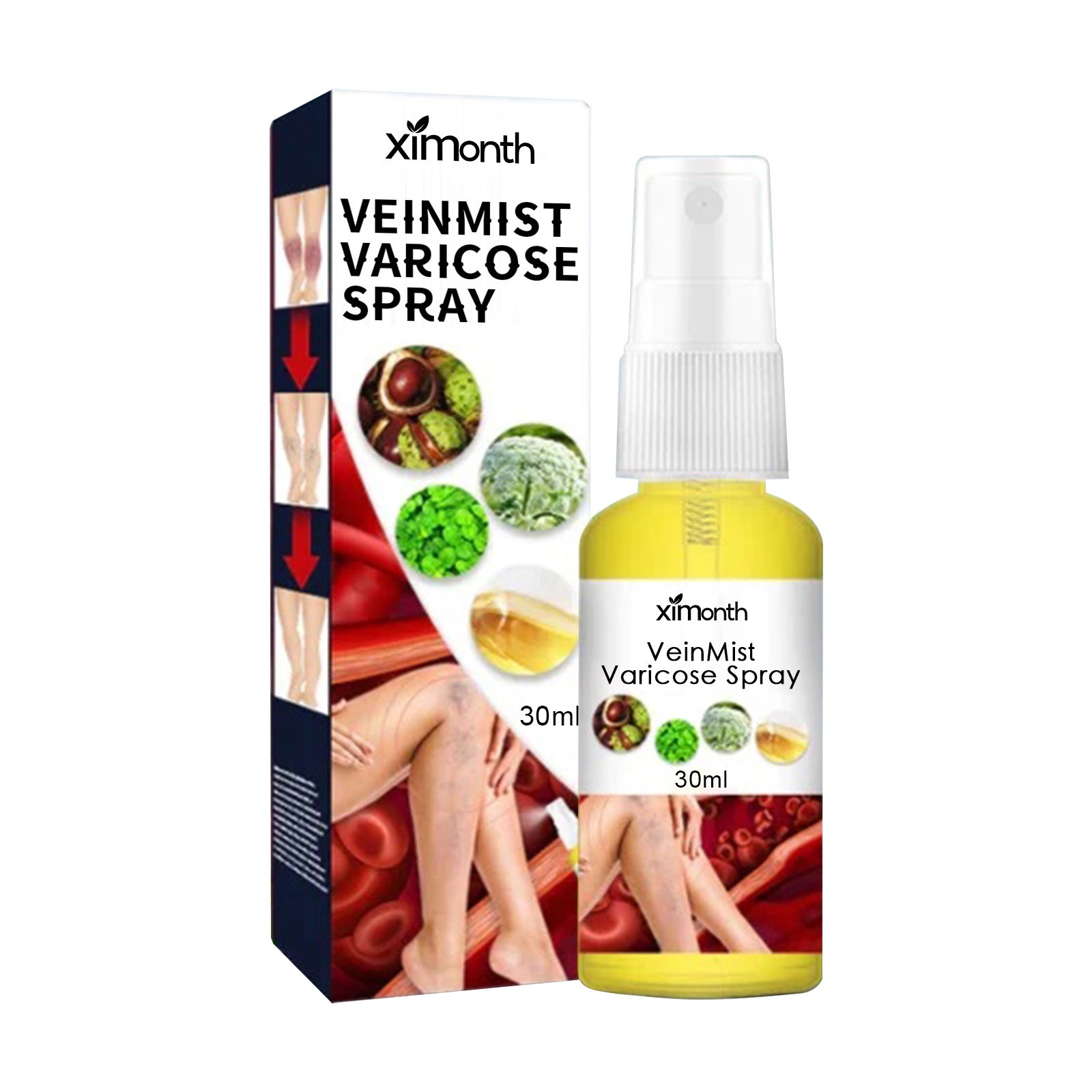 Veinmist Varicose Spray, Relief Sore Legs Massage Earthworm Leg Vein Treatment Spray