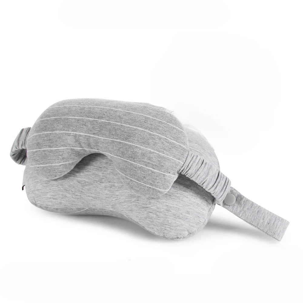 Portable type Eye Mask 2-in-1 Neck Pillow Sweat Cloth Foam Particle Eye Mask Pillow Car Travel Leisure Nap Pillow