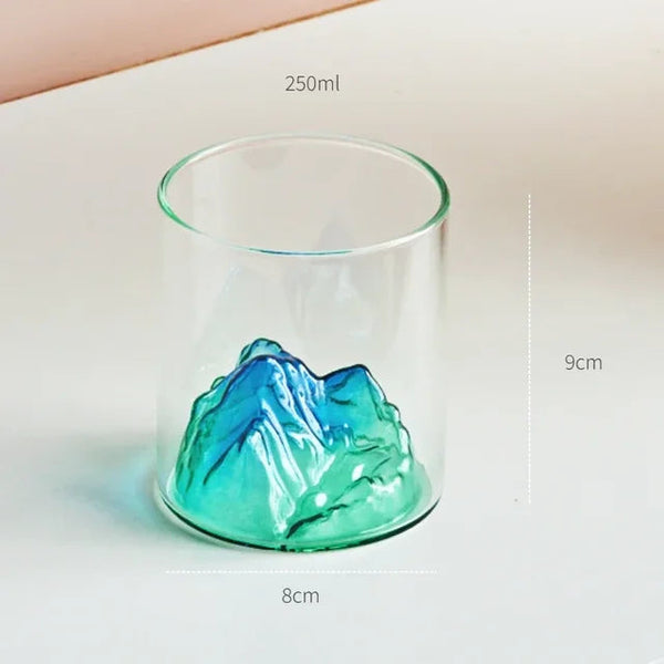 Small Transparent Glass Coffee Cup Mountain Glass Whisky Heat Resistant Tea Drink Milk Juice Cup Cups Drinking Glasses