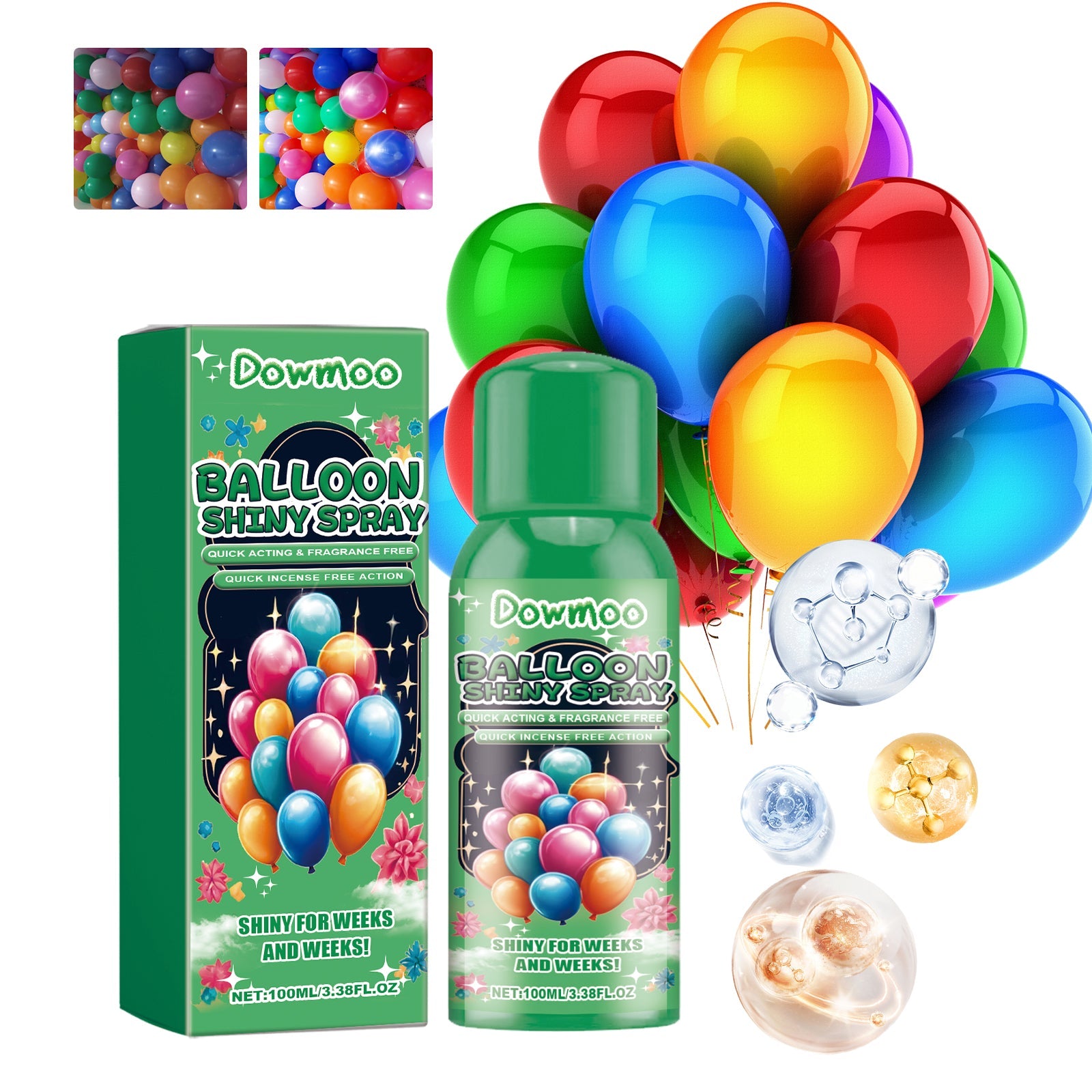 n Balloon Shiny Spray, Evenly Spray The Brightener To Enhance The Surface Brightness Of The Balloon
