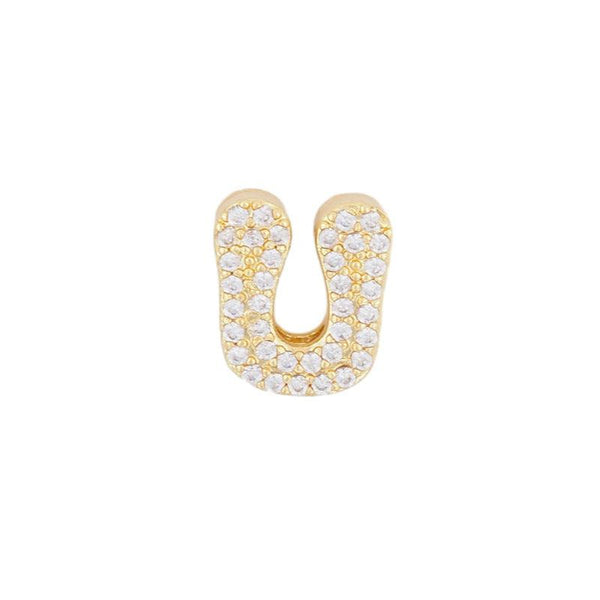 Fashion English 26 letter single pendant gold DIY bracelet necklace accessories